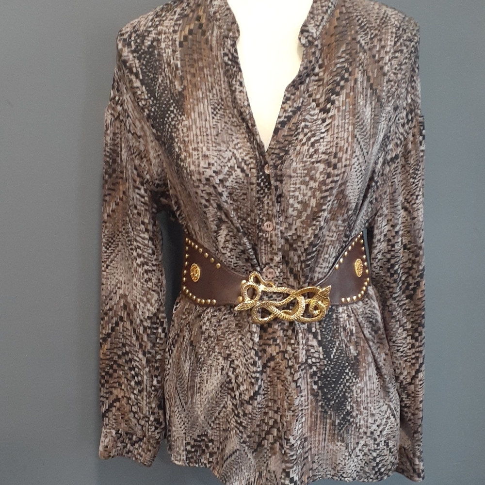 Vtg.Kut from the kloth button up top blouse sz small - Picture 3 of 11